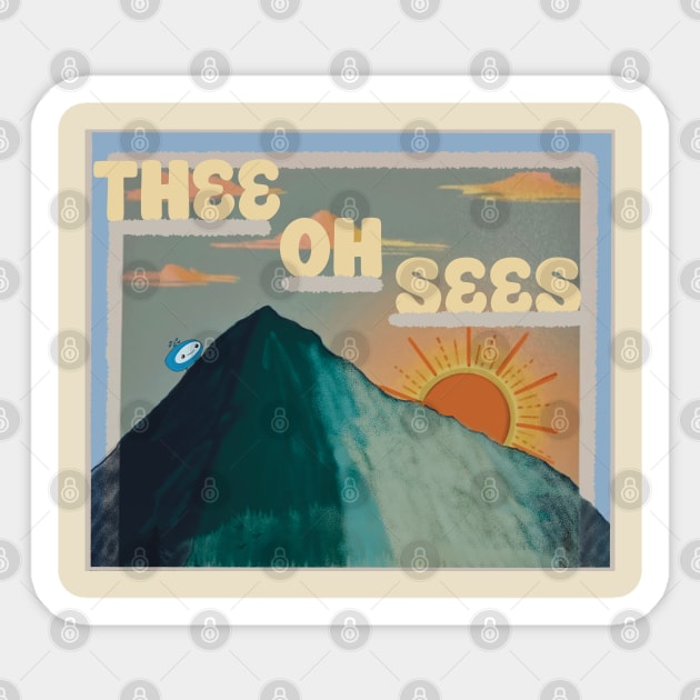 Thee Oh Sees Sticker by Noah Monroe